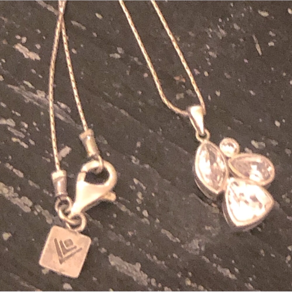 -Silpada Sterling Silver Cubic Zirconia Necklace. - Picture 5 of 6